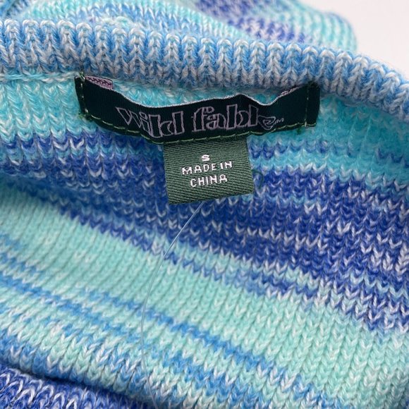 Wild Fable Women's Sleeveless Halter Striped Sweater Dress Small Blue St… - Picture 3 of 7